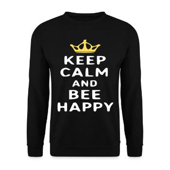 Königliche Bienenfreude - Unisex Pullover - Schwarz - Vorne - Alina (178cm) & Michal (187cm)
