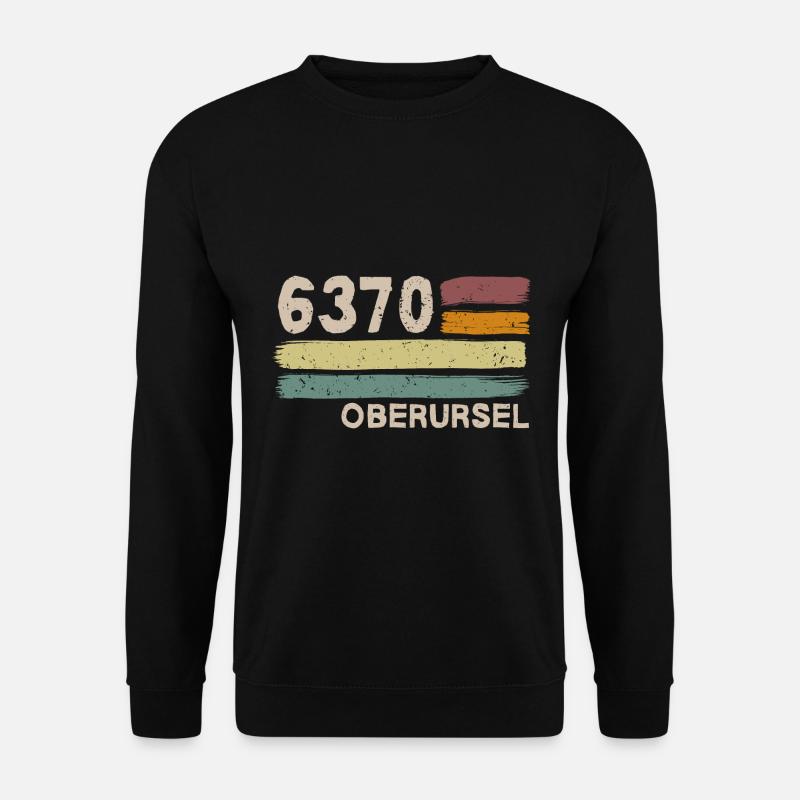 6370 Oberursel Postleitzahlen Alte PLZ Vintage - Unisex Pullover - Schwarz