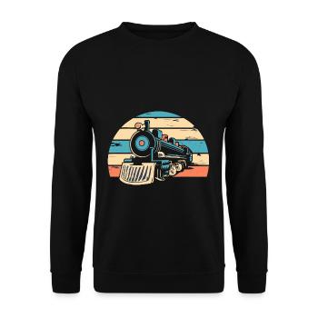 Eisenbahn - Unisex Pullover - Schwarz - Vorne - Alina (178cm) & Michal (187cm)