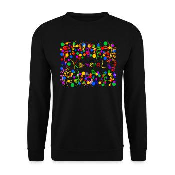 Karneval Fasching Kostüm Konfetti Luftschlangen - Unisex Pullover - Schwarz - Vorne - Alina (178cm) & Michal (187cm)
