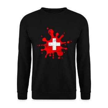 Schweiz - Unisex Pullover - Schwarz - Vorne - Alina (178cm) & Michal (187cm)