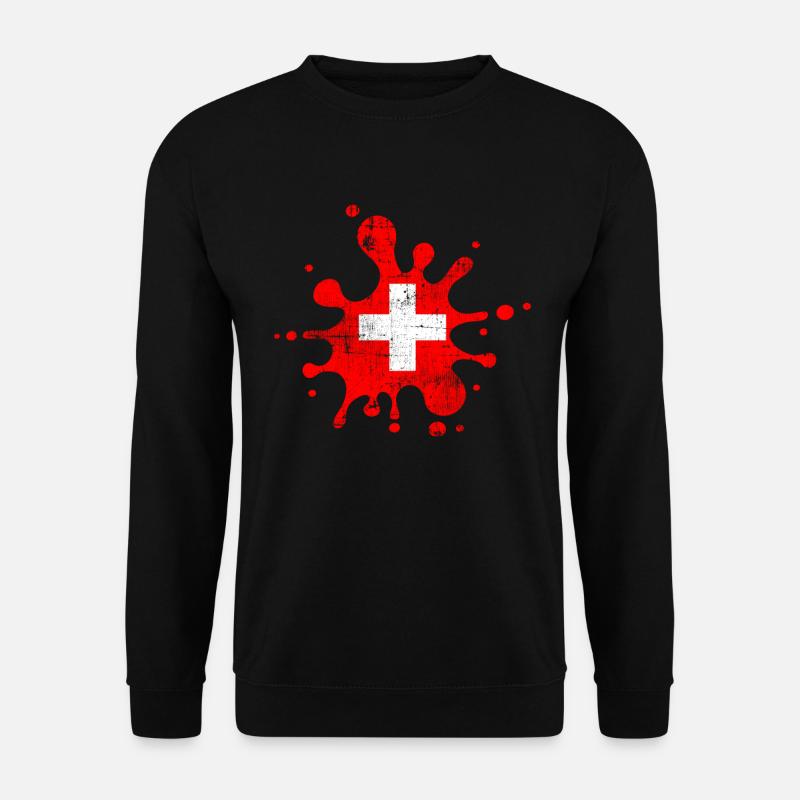 Schweiz - Unisex Pullover - Schwarz
