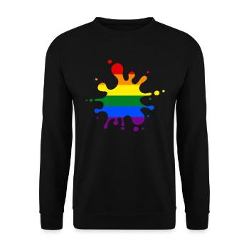 LGBT Regenbogen - Unisex Pullover - Schwarz - Vorne - Alina (178cm) & Michal (187cm)