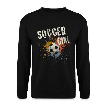 Football filles - Sweat-shirt Unisexe - noir - Devant - Alina (178cm) & Michal (187cm)