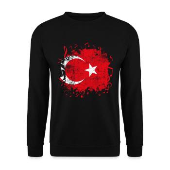 Turkey Music - Unisex Sweatshirt - black - Front - Alina (178cm) & Michal (187cm)