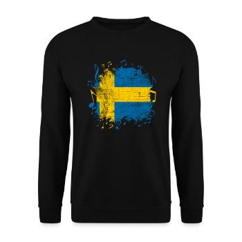 Swedish Music - Unisex Sweatshirt - black - Front - Alina (178cm) & Michal (187cm)
