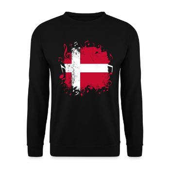Danemark Drapeau Musique - Sweat-shirt Unisexe - noir - Devant - Alina (178cm) & Michal (187cm)