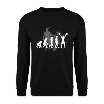 Trainieren Kraftsport - Unisex Pullover - Schwarz - Vorne - Alina (178cm) & Michal (187cm)