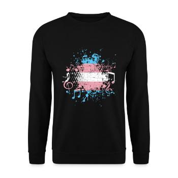 Transgender music - Unisex Sweatshirt - black - Front - Alina (178cm) & Michal (187cm)