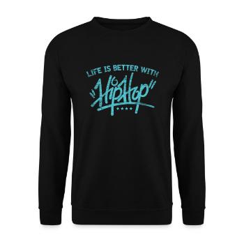 Hip Hop - Unisex Sweatshirt - black - Front - Alina (178cm) & Michal (187cm)