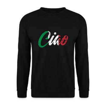Italy - Unisex Sweatshirt - black - Front - Alina (178cm) & Michal (187cm)