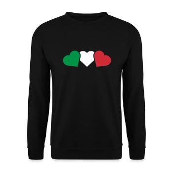 Italy - Unisex Sweatshirt - black - Front - Alina (178cm) & Michal (187cm)