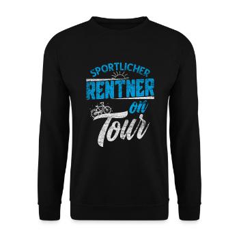 Rentner Fahrrad - Unisex Pullover - Schwarz - Vorne - Alina (178cm) & Michal (187cm)