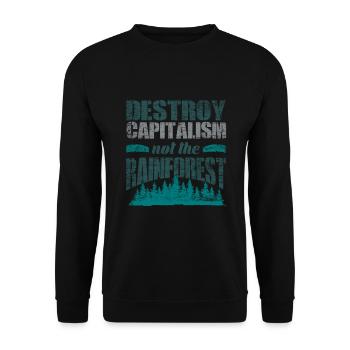 Protection de l'environnement de la forêt tropicale - Sweat-shirt Unisexe - noir - Devant - Alina (178cm) & Michal (187cm)