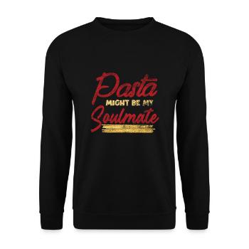 pasta - Unisex Sweatshirt - black - Front - Alina (178cm) & Michal (187cm)