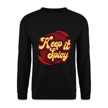 Cooking chilli - Unisex Sweatshirt - black - Front - Alina (178cm) & Michal (187cm)