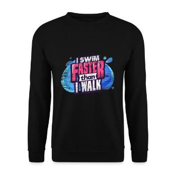 natation - Sweat-shirt Unisexe - noir - Devant - Alina (178cm) & Michal (187cm)