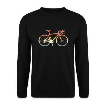 Bicycle retro racing bike - Unisex Sweatshirt - black - Front - Alina (178cm) & Michal (187cm)