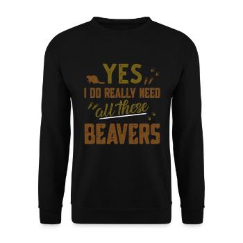 Biber - Sweat-shirt Unisexe - noir - Devant - Alina (178cm) & Michal (187cm)