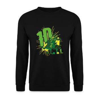 Football 10e anniversaire 10 ans - Sweat-shirt Unisexe - noir - Devant - Alina (178cm) & Michal (187cm)