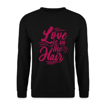 hair stylist - Unisex Sweatshirt - black - Front - Alina (178cm) & Michal (187cm)