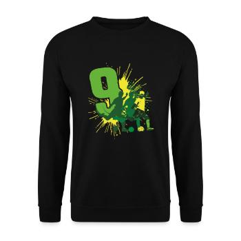 Football 10e anniversaire 10 ans - Sweat-shirt Unisexe - noir - Devant - Alina (178cm) & Michal (187cm)