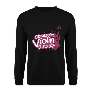 violon - Sweat-shirt Unisexe - noir - Devant - Alina (178cm) & Michal (187cm)