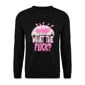 Flamingo - Sweat-shirt Unisexe - noir - Devant - Alina (178cm) & Michal (187cm)