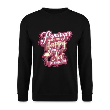 flamingo - Unisex Sweatshirt - black - Front - Alina (178cm) & Michal (187cm)