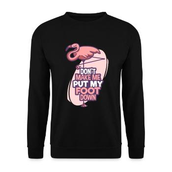 Flamingo - Sweat-shirt Unisexe - noir - Devant - Alina (178cm) & Michal (187cm)