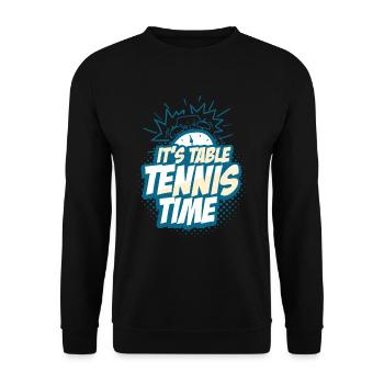 Tennis de table - Sweat-shirt Unisexe - noir - Devant - Alina (178cm) & Michal (187cm)