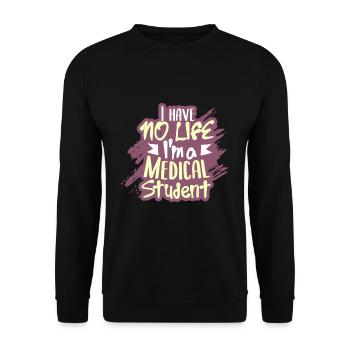 Étudiant en médecine - Sweat-shirt Unisexe - noir - Devant - Alina (178cm) & Michal (187cm)