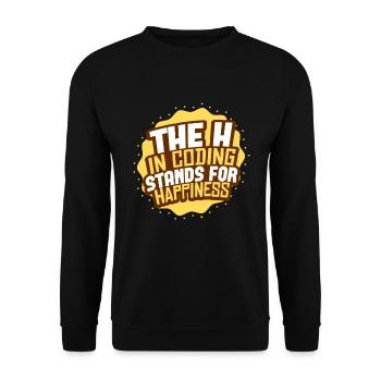 Coding programming - Unisex Sweatshirt - black - Front - Alina (178cm) & Michal (187cm)