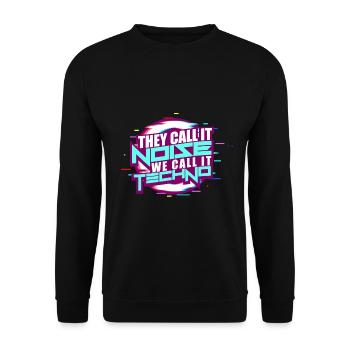 Techno - Sweat-shirt Unisexe - noir - Devant - Alina (178cm) & Michal (187cm)