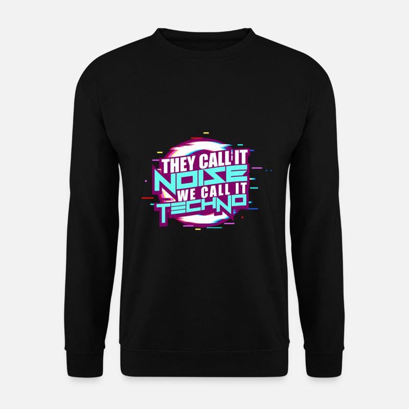 Techno - Unisex Pullover - Schwarz
