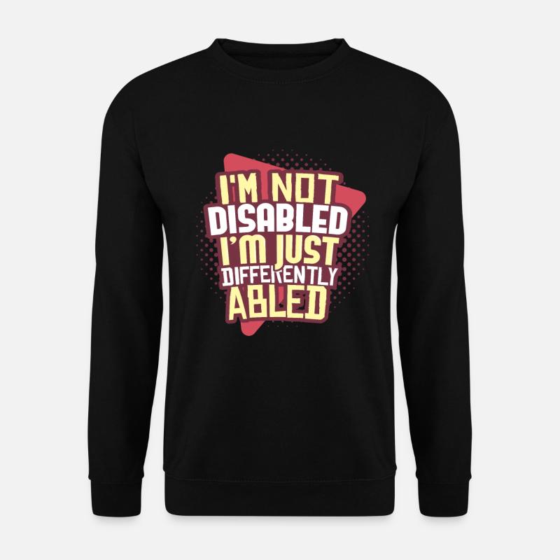 Behinderung Rollstuhl - Unisex Pullover - Schwarz