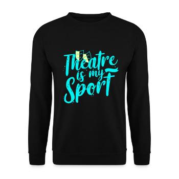 Theater Schauspieler - Unisex Pullover - Schwarz - Vorne - Alina (178cm) & Michal (187cm)