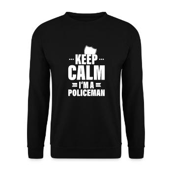 Police officer police - Unisex Sweatshirt - black - Front - Alina (178cm) & Michal (187cm)