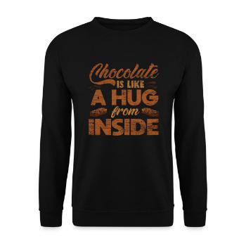 Chocolat - Sweat-shirt Unisexe - noir - Devant - Alina (178cm) & Michal (187cm)
