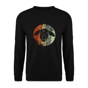 Schaf - Unisex Pullover - Schwarz - Vorne - Alina (178cm) & Michal (187cm)