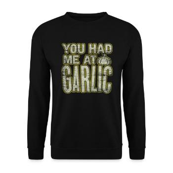 garlic - Unisex Sweatshirt - black - Front - Alina (178cm) & Michal (187cm)