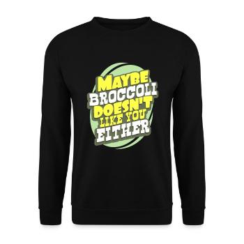 Le brocoli - Sweat-shirt Unisexe - noir - Devant - Alina (178cm) & Michal (187cm)