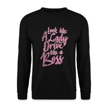 Camion femme camion - Sweat-shirt Unisexe - noir - Devant - Alina (178cm) & Michal (187cm)