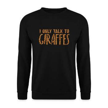 Girafe - Sweat-shirt Unisexe - noir - Devant - Alina (178cm) & Michal (187cm)