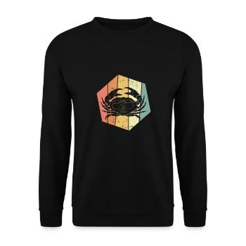 Krebs Krabbe vintage - Unisex Pullover - Schwarz - Vorne - Alina (178cm) & Michal (187cm)