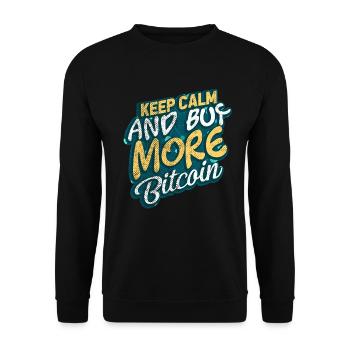 Bitcoin - Unisex Pullover - Schwarz - Vorne - Alina (178cm) & Michal (187cm)