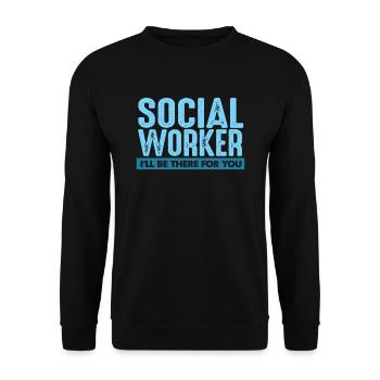 Travailleur social - Sweat-shirt Unisexe - noir - Devant - Alina (178cm) & Michal (187cm)