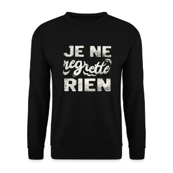 France français - Sweat-shirt Unisexe - noir - Devant - Alina (178cm) & Michal (187cm)