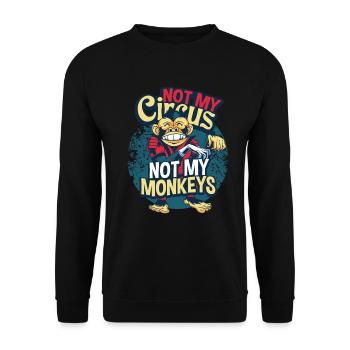 Affe - Unisex Pullover - Schwarz - Vorne - Alina (178cm) & Michal (187cm)