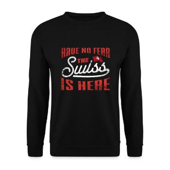 Schweiz - Unisex Pullover - Schwarz - Vorne - Alina (178cm) & Michal (187cm)